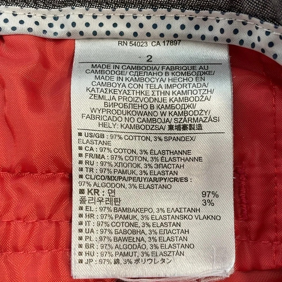 Banana Republic Hampton Fit Classic Chino Khaki Style Red Shorts Size 2 - Picture 8 of 8